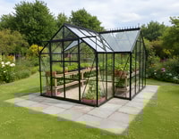 Vitavia Sirius Black Orangery Greenhouse - Toughened Glass