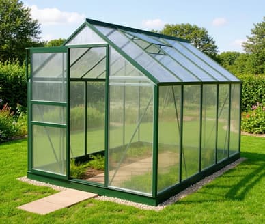 Vitavia 6x10 Green Venus 6200 Greenhouse - Polycarbonate Glazing