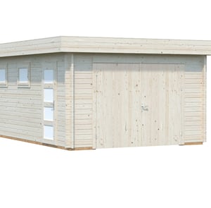 Palmako Rasmus 5.5m x 3.6m Wooden Garage with Wooden Door