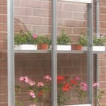 Alloy finish Window Garden Shelving 