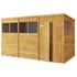 12x6 Windowless Pent Overlap Wood Shed