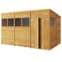 12x8 Pent Overlap Wood Shed