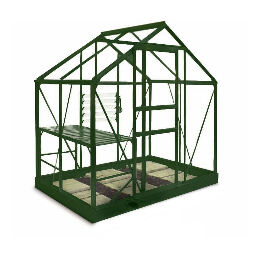 6x4 Green Halls Popular Greenhouse Horticultural