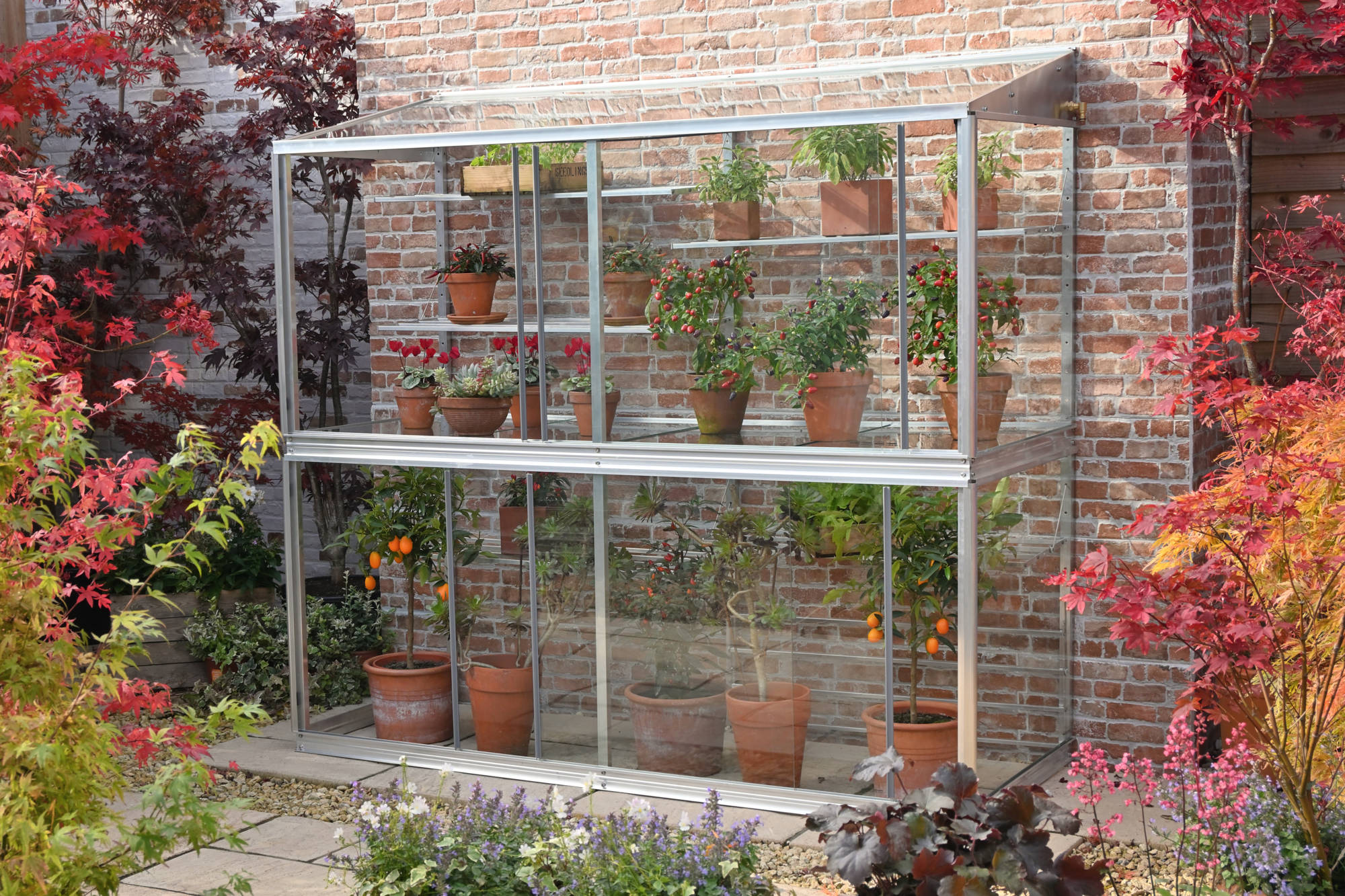 3x6 Lichfield Lean To Greenhouse Toughened Free Delivery