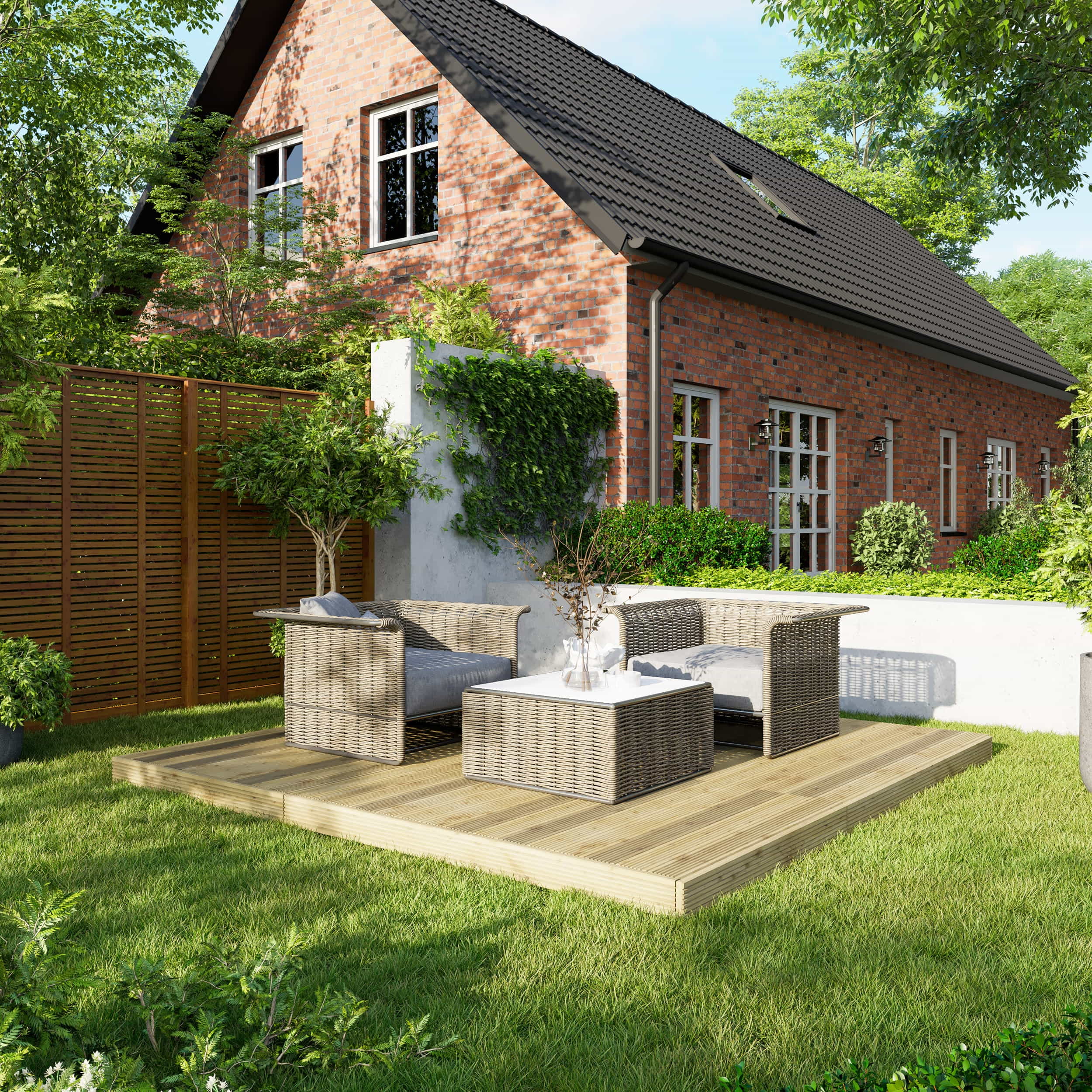 Power 10x10 Wooden Decking Kit SUMMER SALE