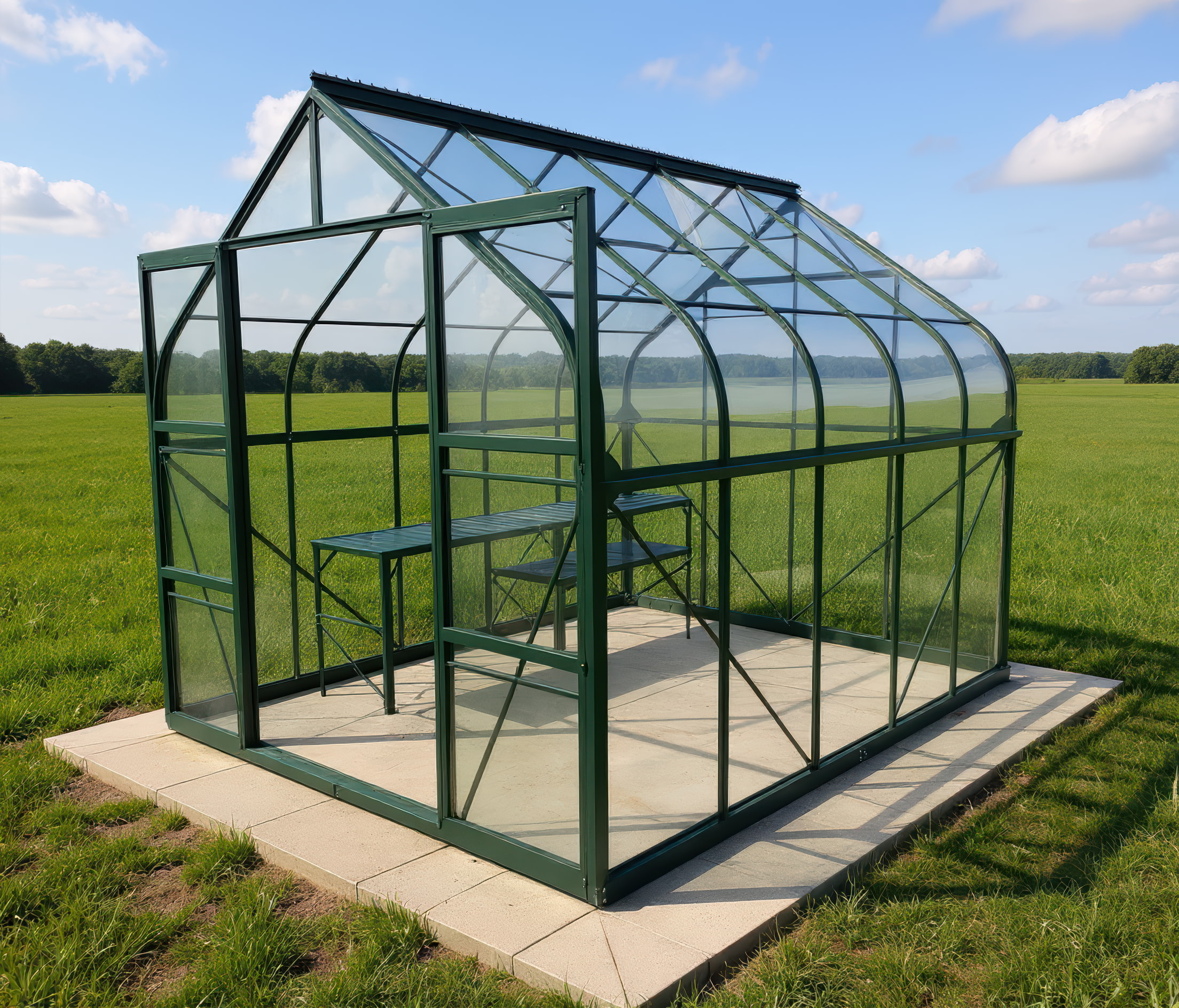 Vitavia 8x10 Green Saturn 8300 Greenhouse Toughened