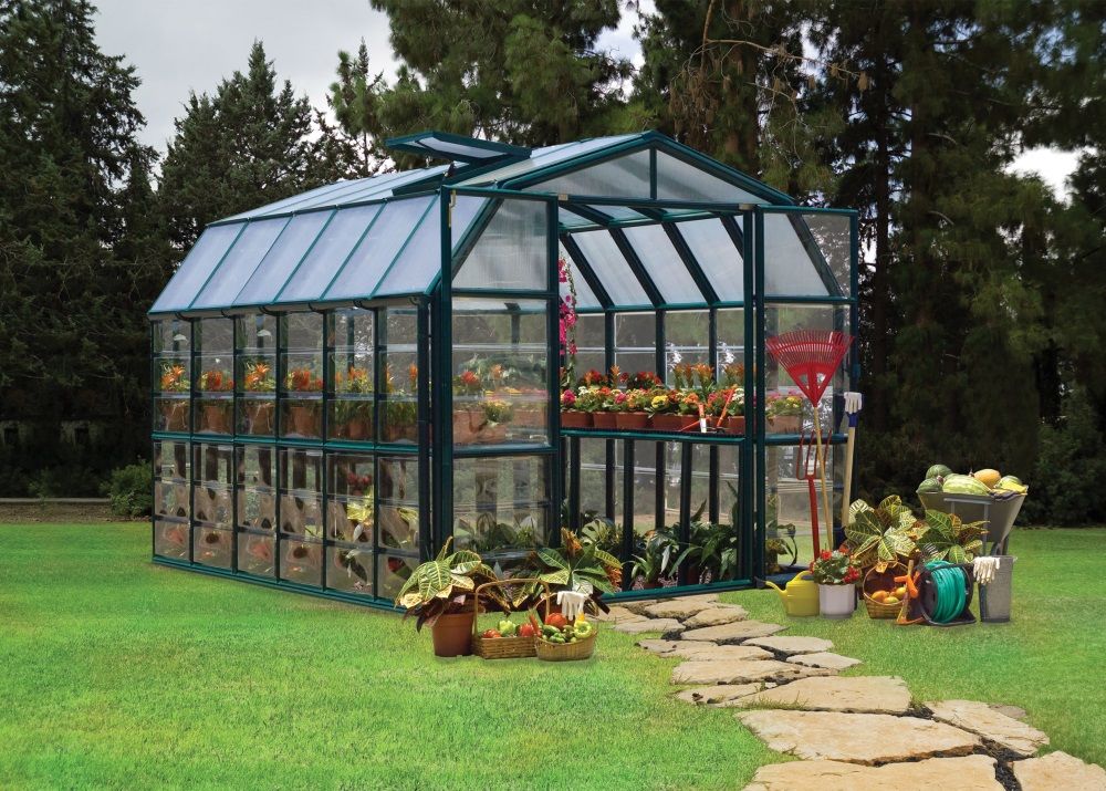 rion grand gardener 8x12 greenhouse polycarbonate